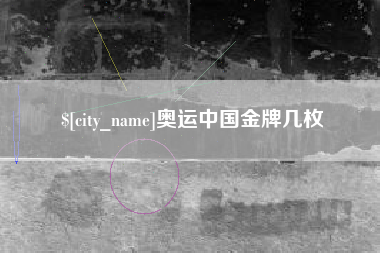 潍坊奥运中国金牌几枚