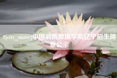 潍坊中国消防救援学院辽宁招生简章公示