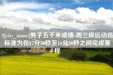 潍坊男子五千米成绩-而三级运动员标准为在17分30秒至16分30秒之间完成赛程