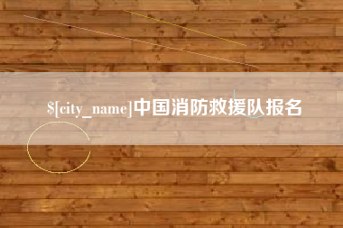 潍坊中国消防救援队报名