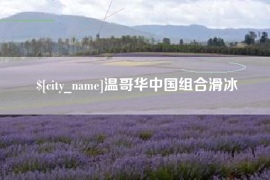 潍坊温哥华中国组合滑冰