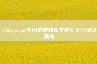 潍坊中国消防救援学院多少分录取高考