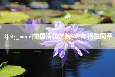 潍坊中国消防学院2024年招生简章