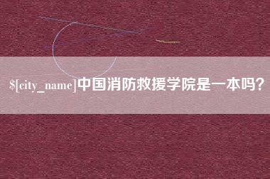 潍坊中国消防救援学院是一本吗？