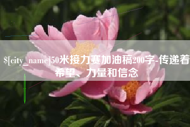 潍坊50米接力赛加油稿200字-传递着希望、力量和信念