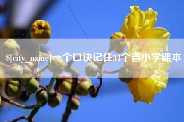 潍坊一个口诀记住34个省小学课本