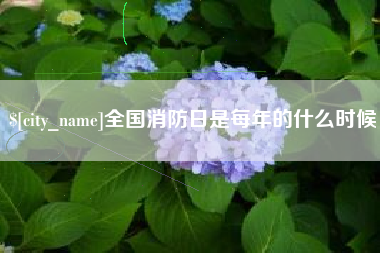 潍坊全国消防日是每年的什么时候