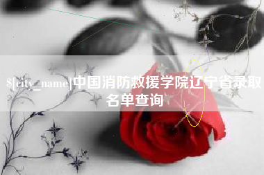 潍坊中国消防救援学院辽宁省录取名单查询