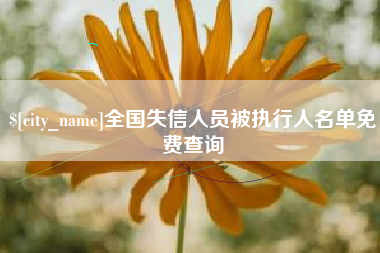 潍坊全国失信人员被执行人名单免费查询