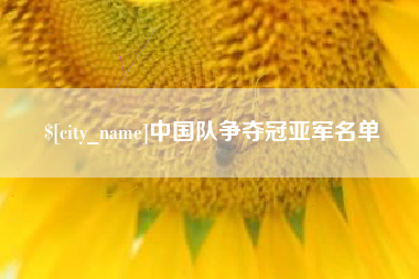潍坊中国队争夺冠亚军名单
