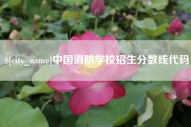 潍坊中国消防学校招生分数线代码