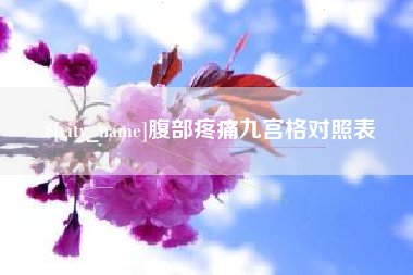 潍坊腹部疼痛九宫格对照表