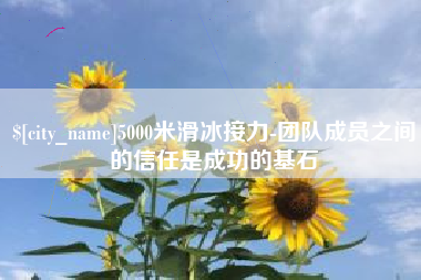潍坊5000米滑冰接力-团队成员之间的信任是成功的基石