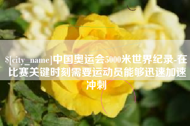 潍坊中国奥运会5000米世界纪录-在比赛关键时刻需要运动员能够迅速加速冲刺