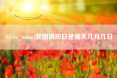 潍坊我国消防日是哪天几月几日