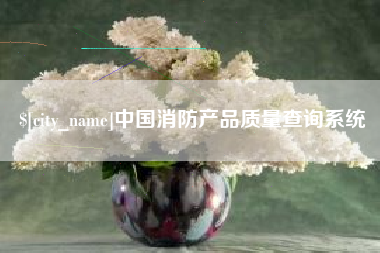 潍坊中国消防产品质量查询系统