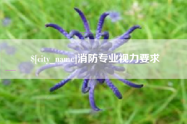 潍坊消防专业视力要求