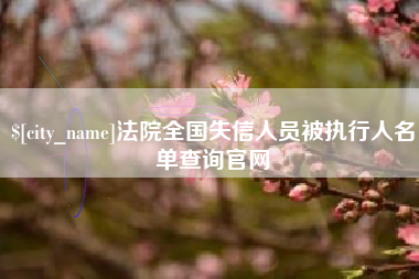 潍坊法院全国失信人员被执行人名单查询官网