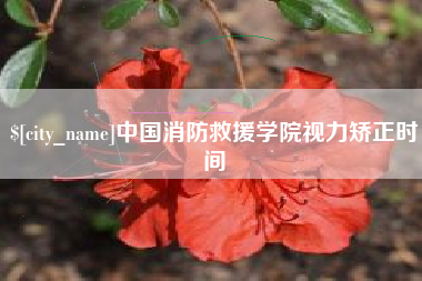 潍坊中国消防救援学院视力矫正时间