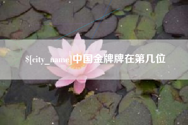潍坊中国金牌牌在第几位