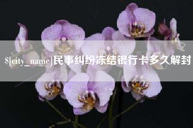 潍坊民事纠纷冻结银行卡多久解封