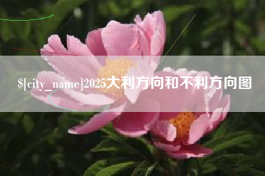 潍坊2025大利方向和不利方向图