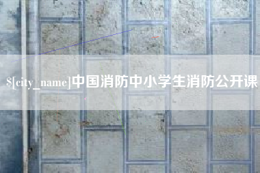 潍坊中国消防中小学生消防公开课