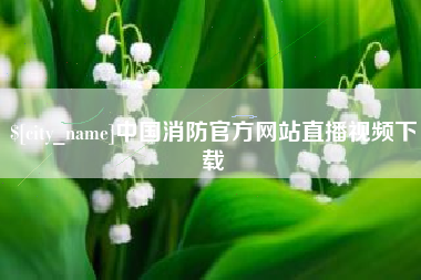 潍坊中国消防官方网站直播视频下载