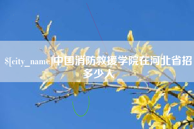 潍坊中国消防救援学院在河北省招多少人