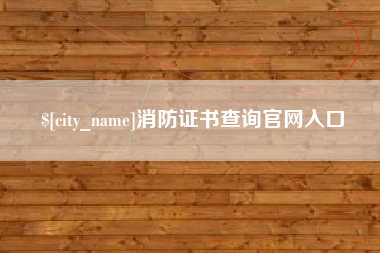 潍坊消防证书查询官网入口