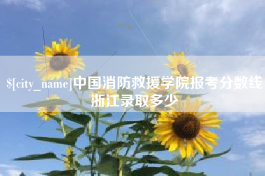 潍坊中国消防救援学院报考分数线浙江录取多少
