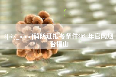 潍坊消防证报考条件2024年官网烟台福山